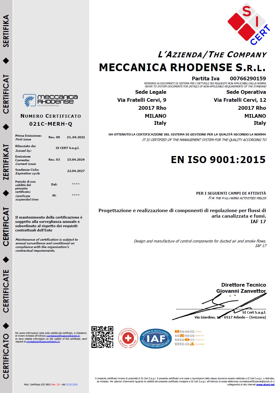 Certificato ISO9001